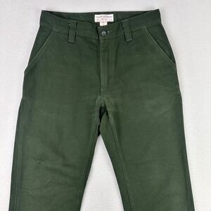 Vintage Filson Pants Mens 30x27 Green Cotton Twill Field Supply Made in USA